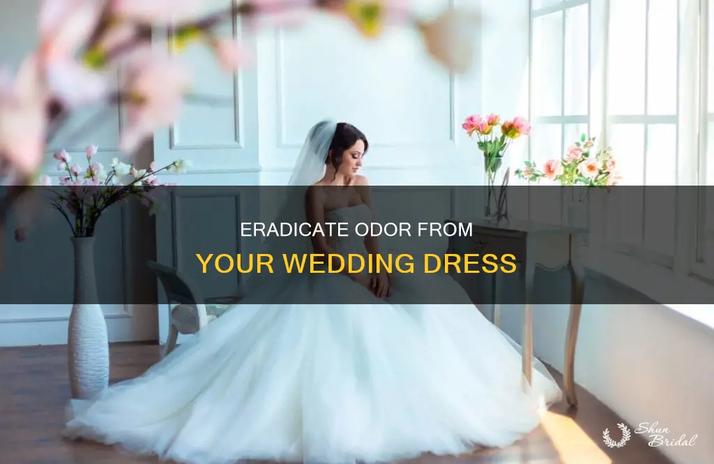 how to absorb smell out of wedding dress