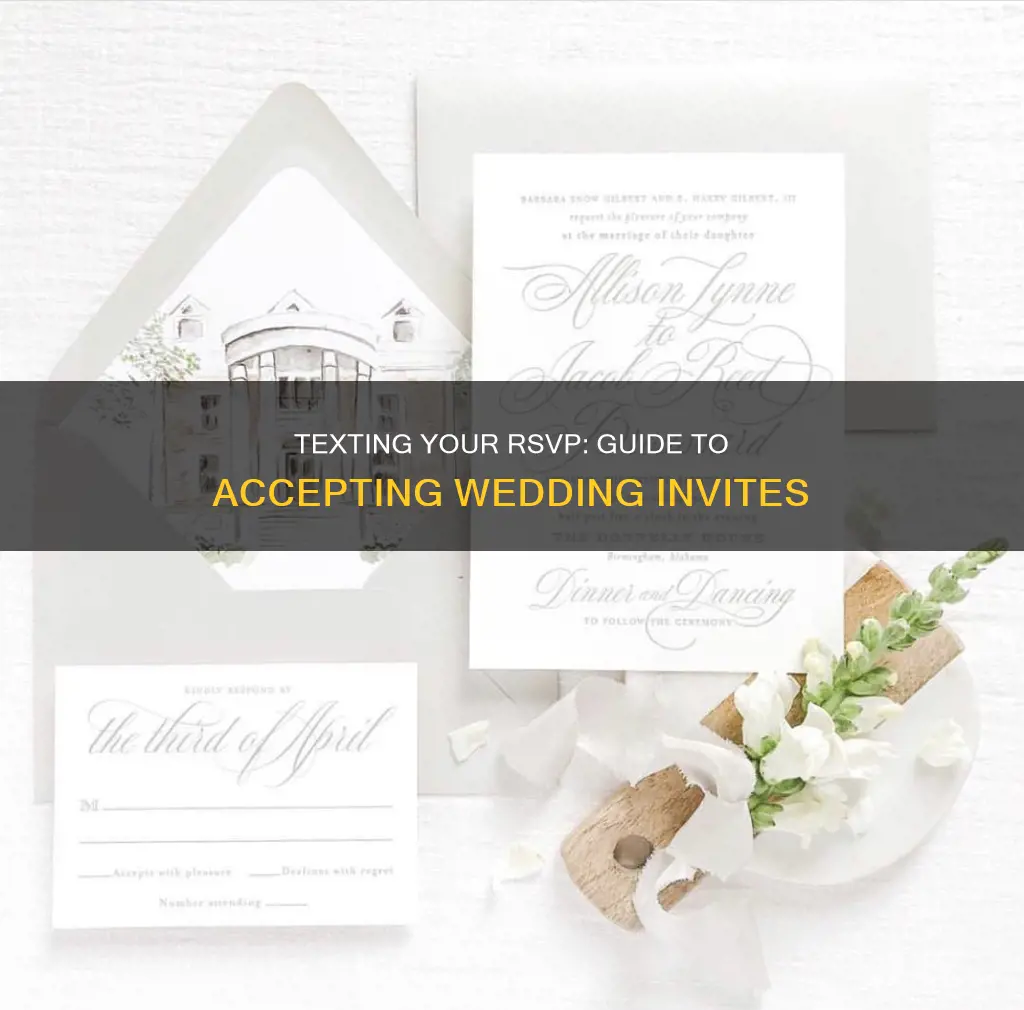 how to accept wedding invitation by text