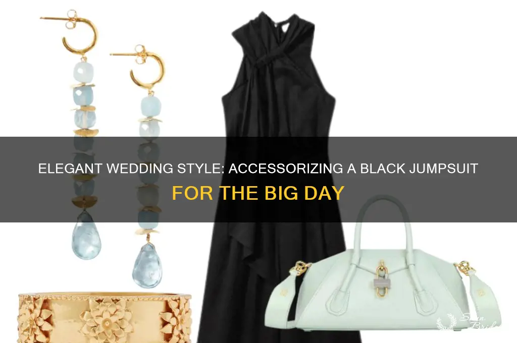 how to accessorise a black jumpsuit for a wedding