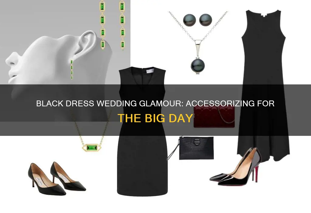 how to accessorize a black dress for a wedding