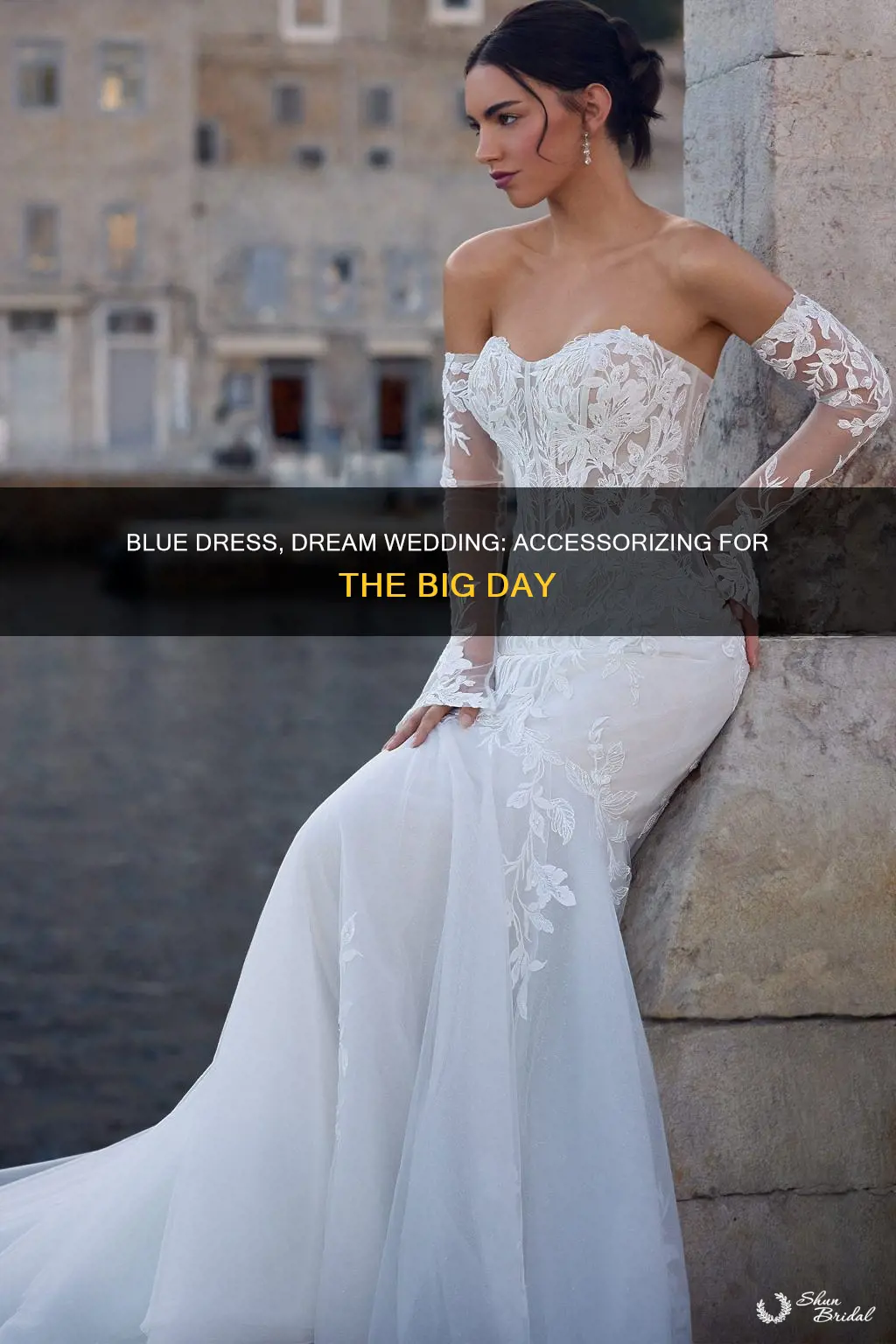 how to accessorize a blue dress for a wedding