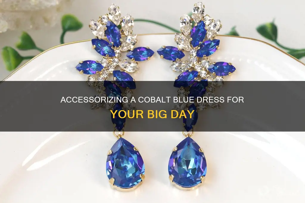 how to accessorize a cobalt blue dress for a wedding