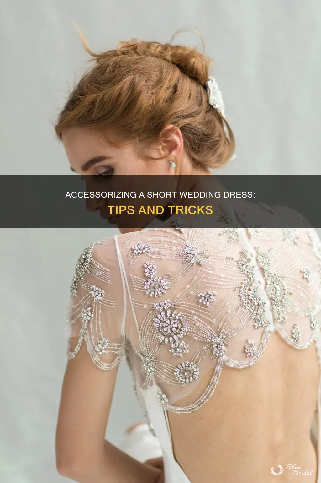 how to accessorize a short wedding dress