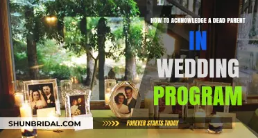 Honoring a Deceased Parent in Your Wedding Program: A Loving Tribute