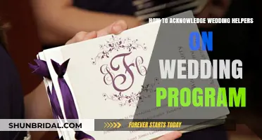 Honoring Wedding Helpers: Creative Ways to Acknowledge Support in Your Program