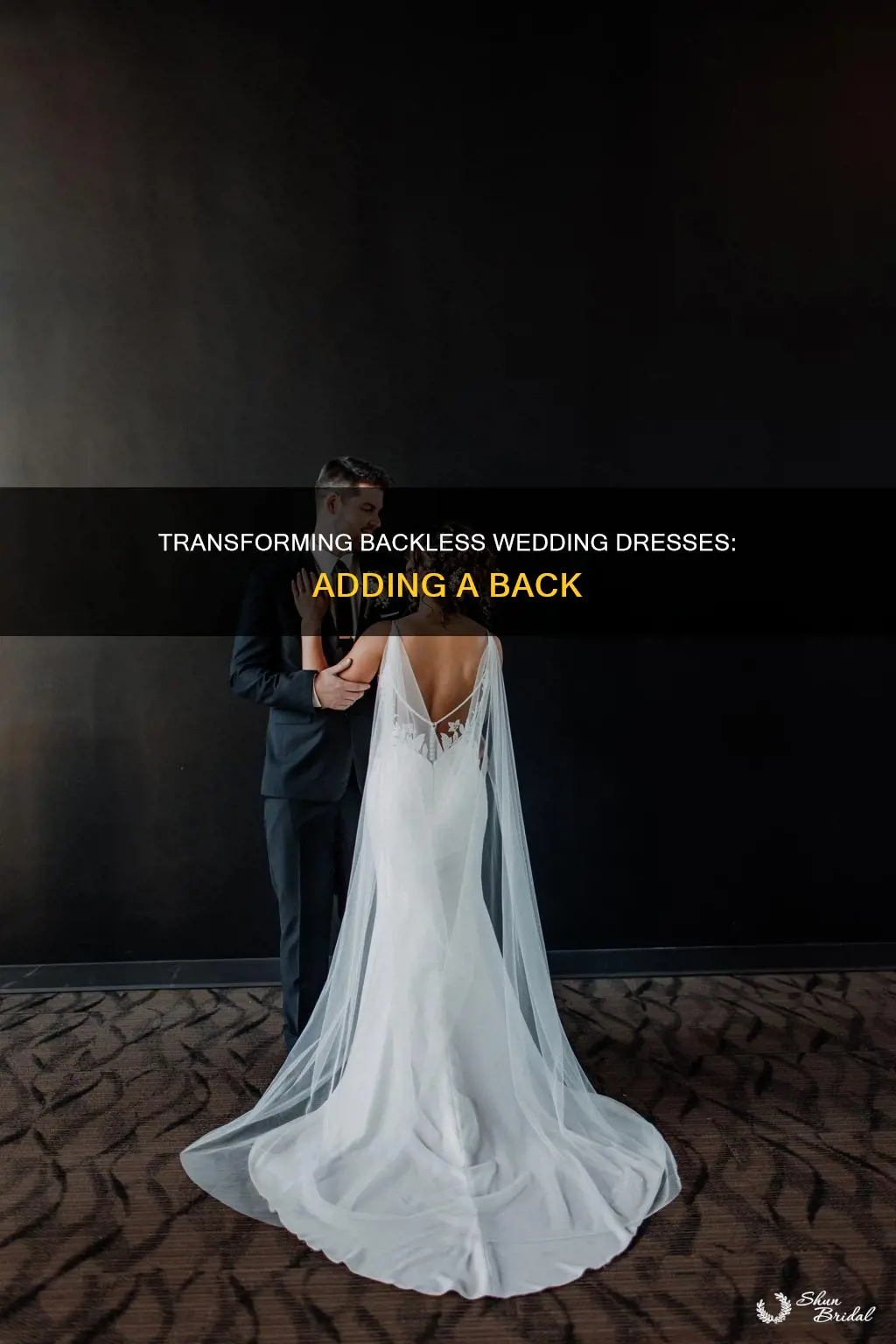 how to add a back to a backless wedding dress