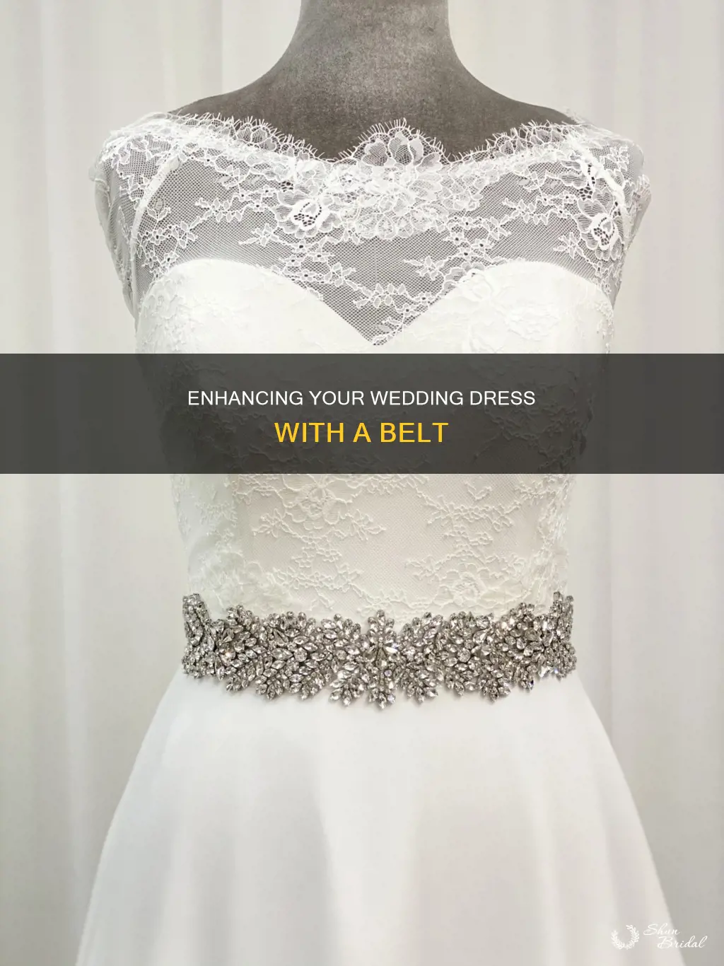 how to add a belt to a wedding dress