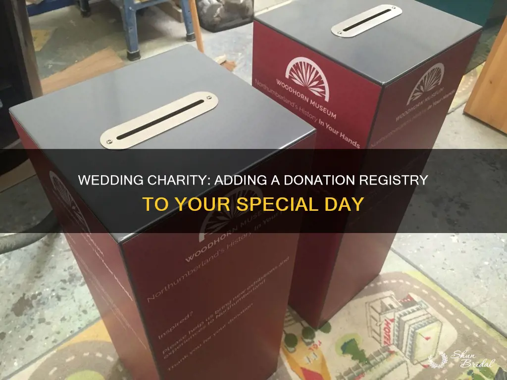 how to add a charity to wedding registry