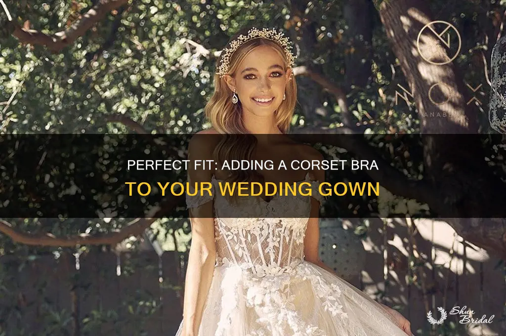 how to add a corcet bra to wedding gown