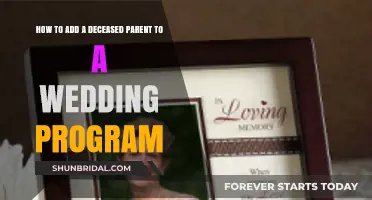 Honoring a Deceased Parent in Your Wedding Program: A Loving Tribute