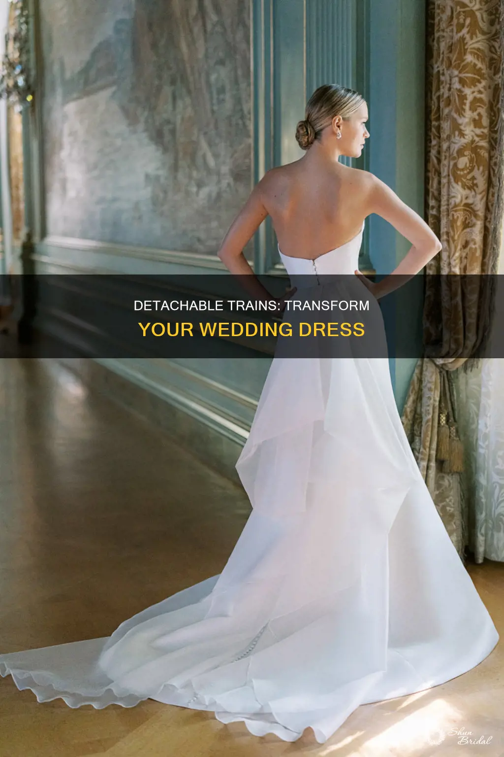 how to add a detachable train to a wedding dress