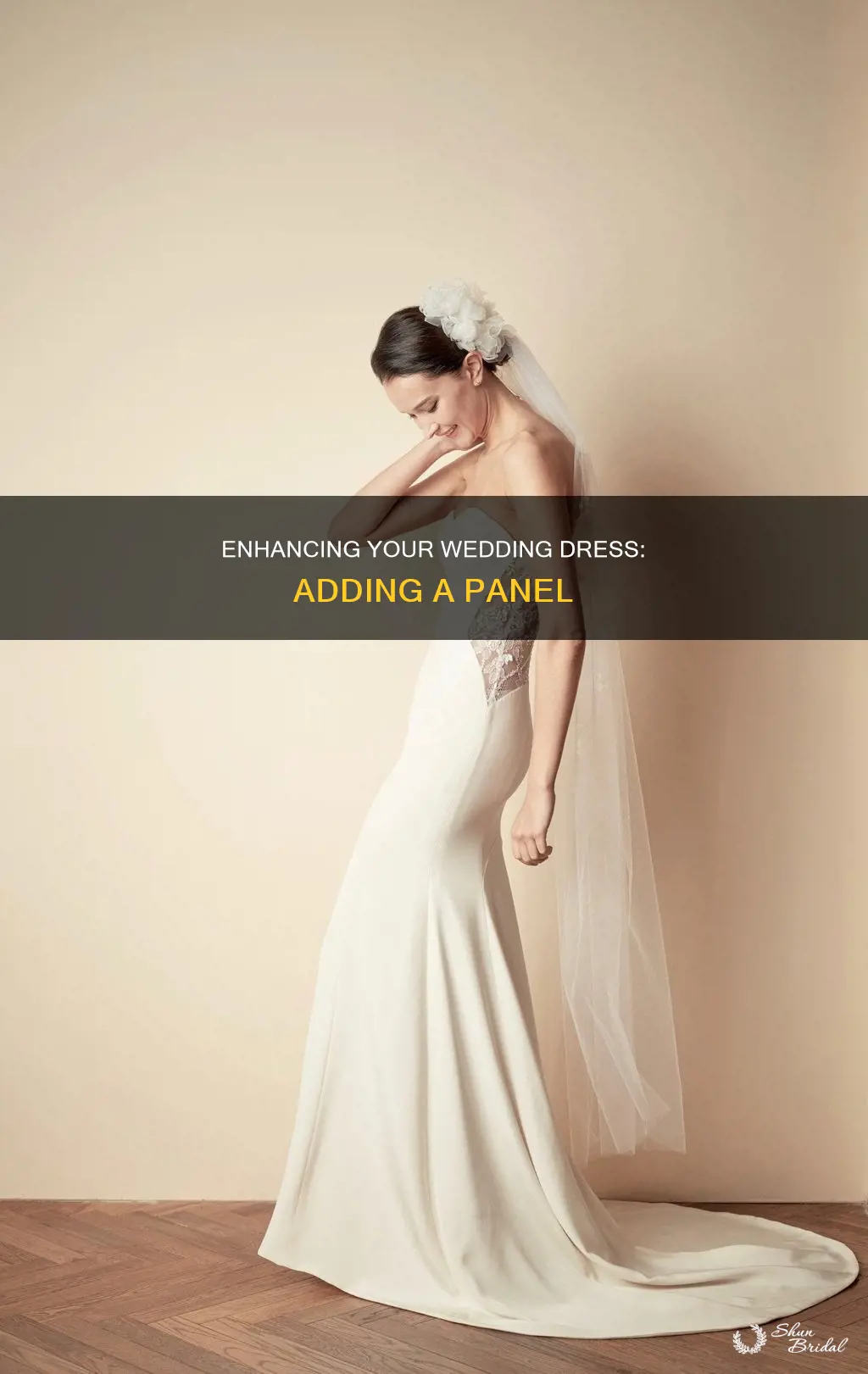 how to add a panel to a wedding dress