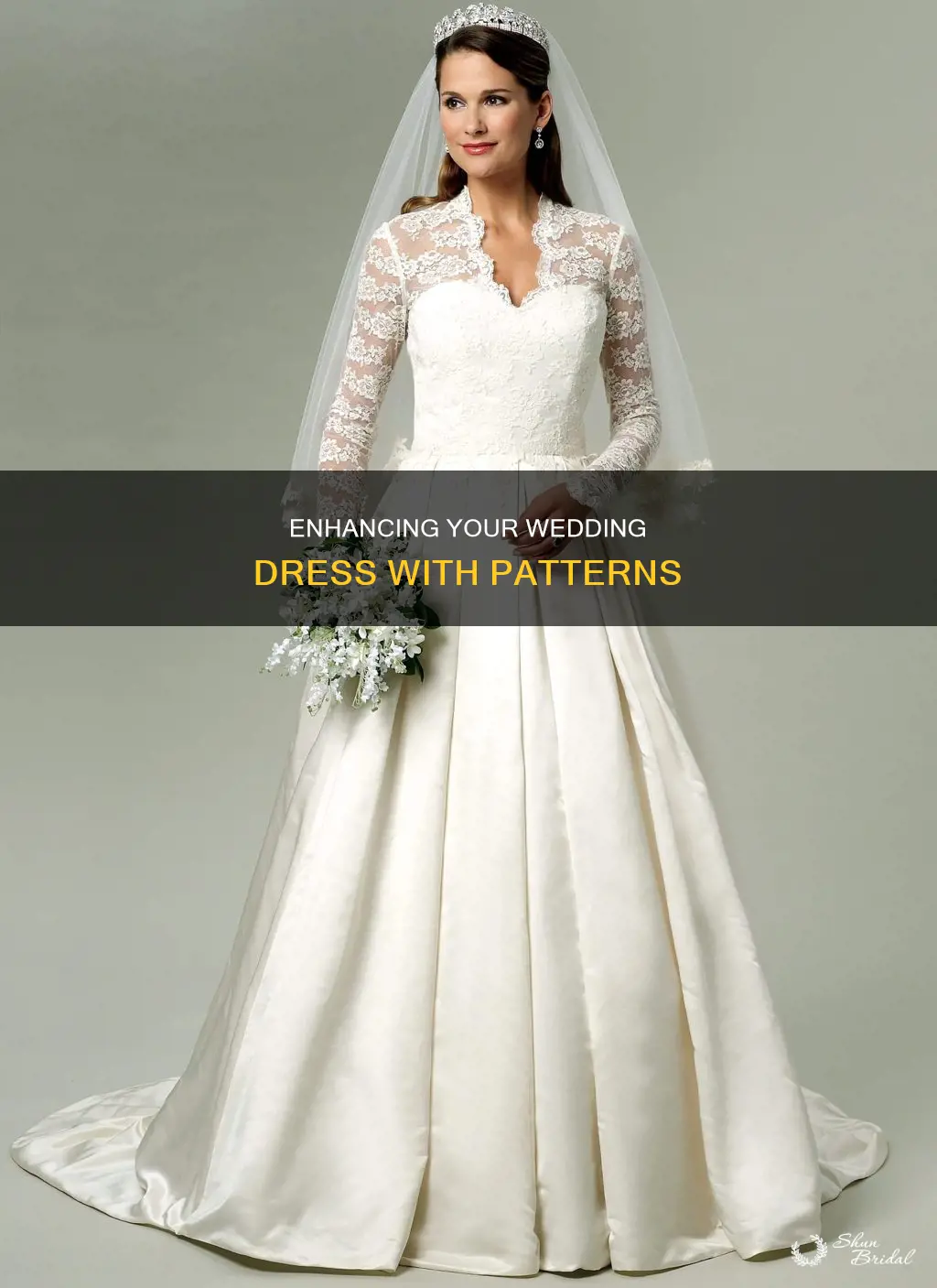 how to add a pattern to a wedding dress