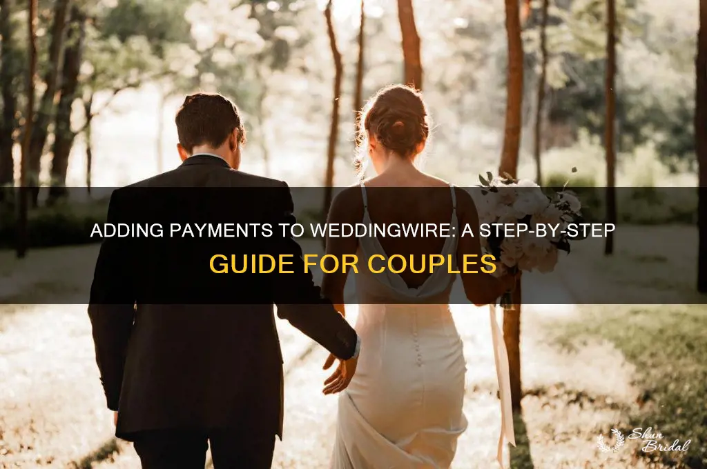 how to add a payment in wedding wire
