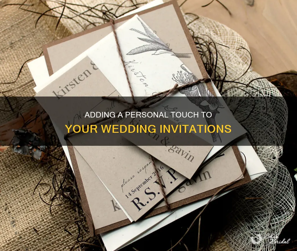 how to add a special touch on wedding invitations