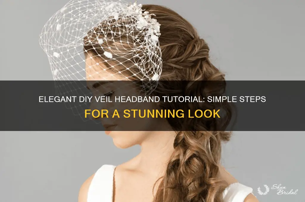how to add a veil to a headband