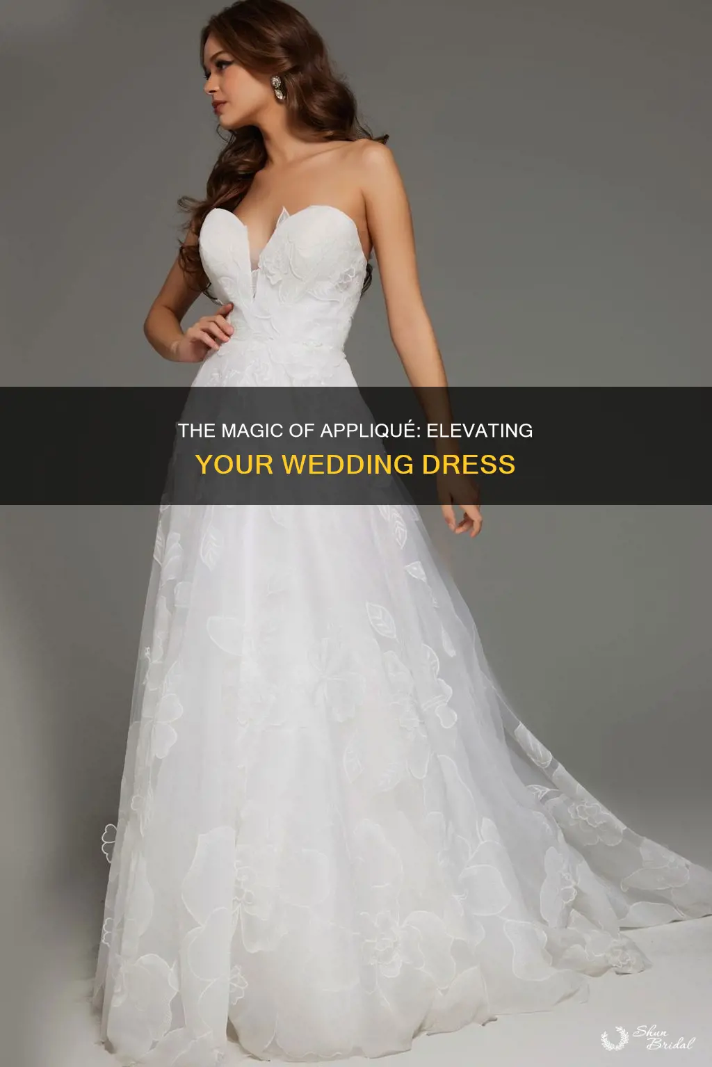 how to add applique to a wedding dress