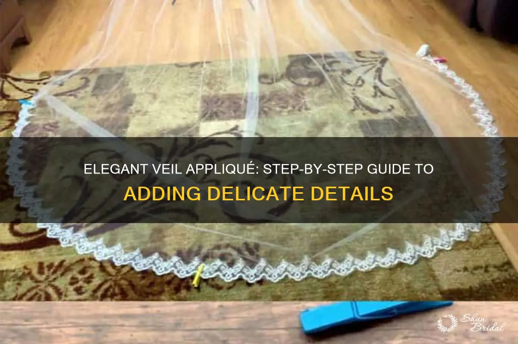 how to add applique to veil