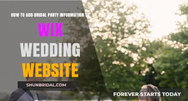 Adding Bridal Party Details to Your Wix Wedding Website: A Step-by-Step Guide