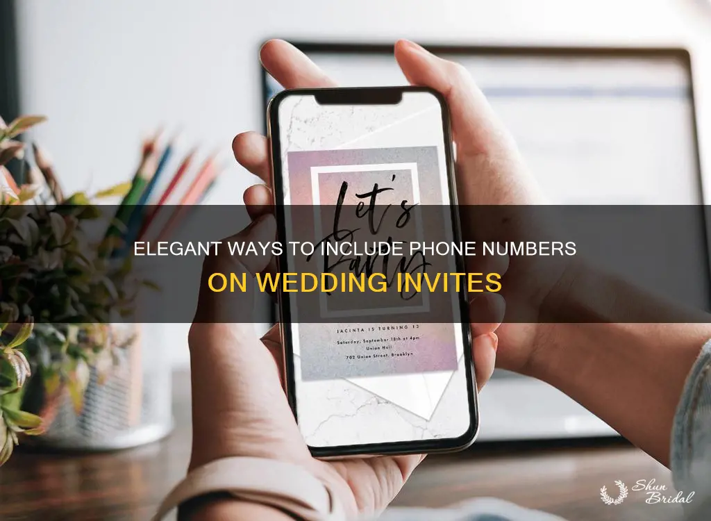 how to add contact number to wedding invitation