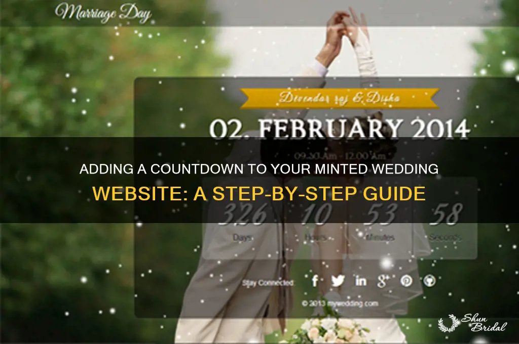 how to add countdown on minted wedding website