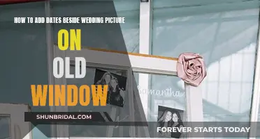 Enhancing the Vintage: Adding Dates to Wedding Photos Displayed on Old Windows