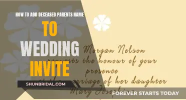 Honoring Deceased Parents: Wedding Invite Etiquette