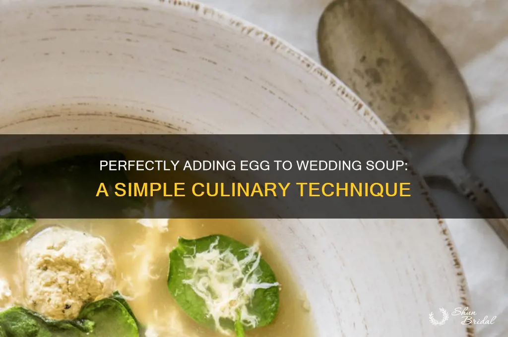 how to add egg to wedding soup