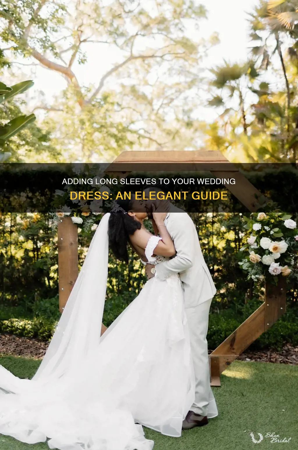 how to add elegant long sleeves to a wedding dress