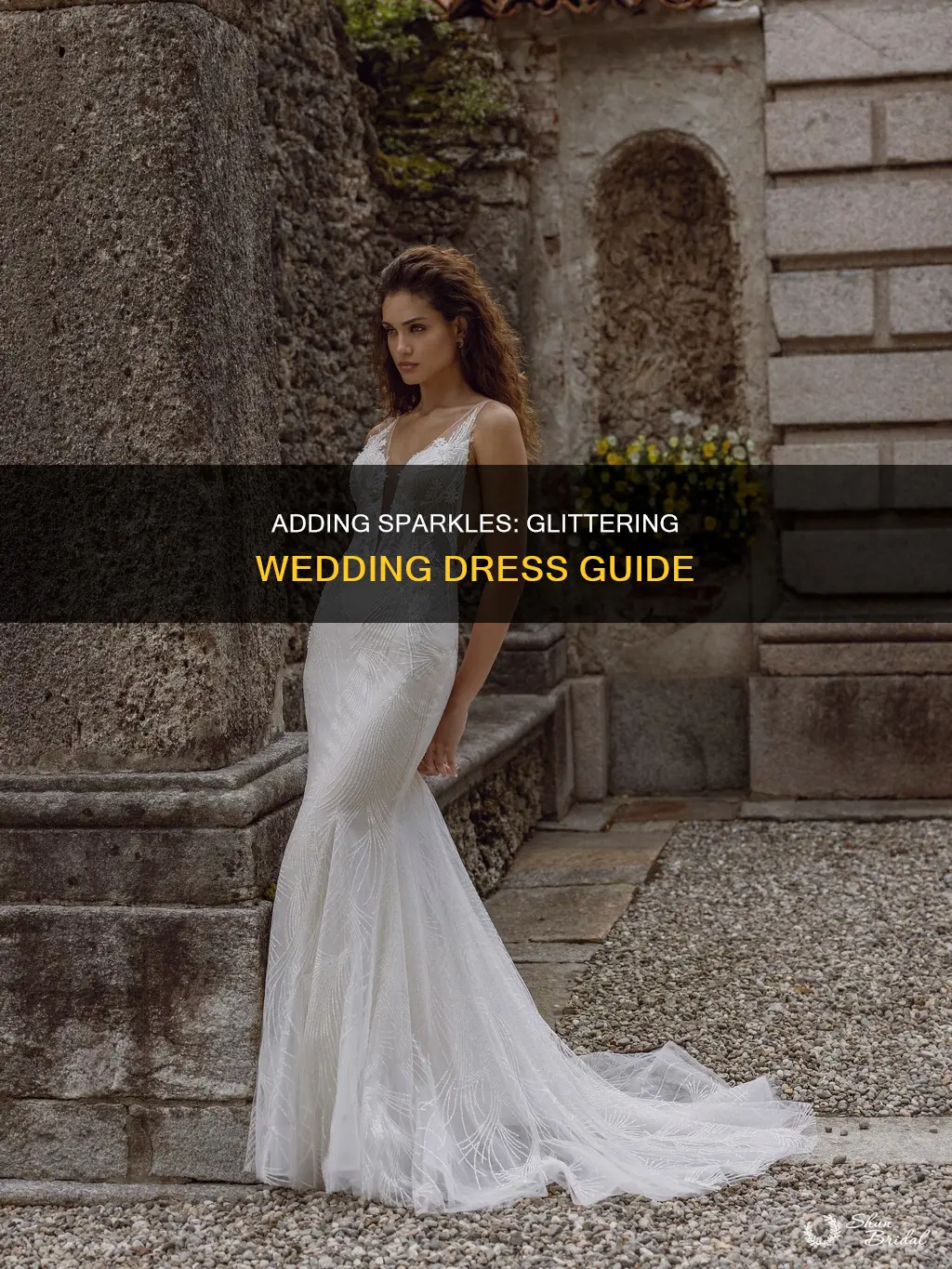 how to add glitter to a wedding dress