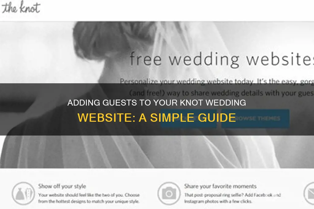 how to add guests to the knot wedding website