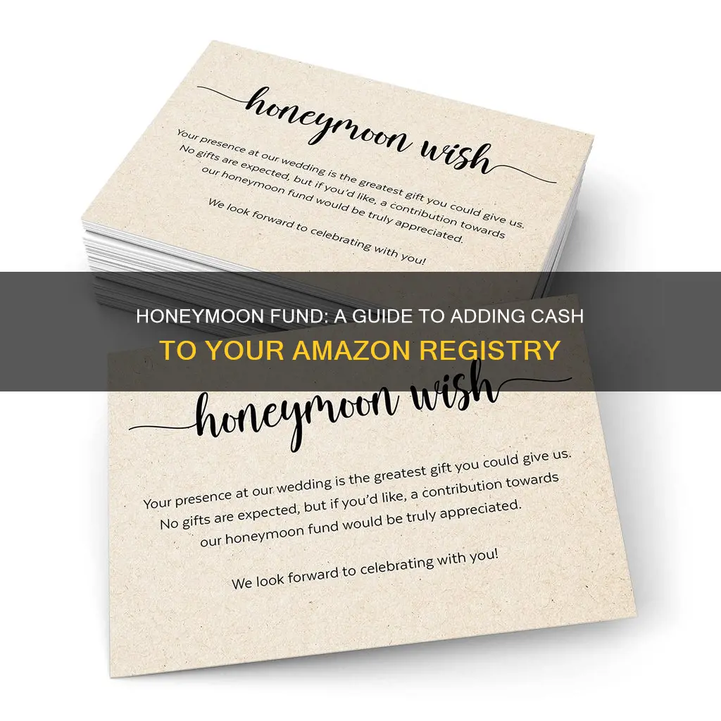 how to add honeymoon fund to amazon registry