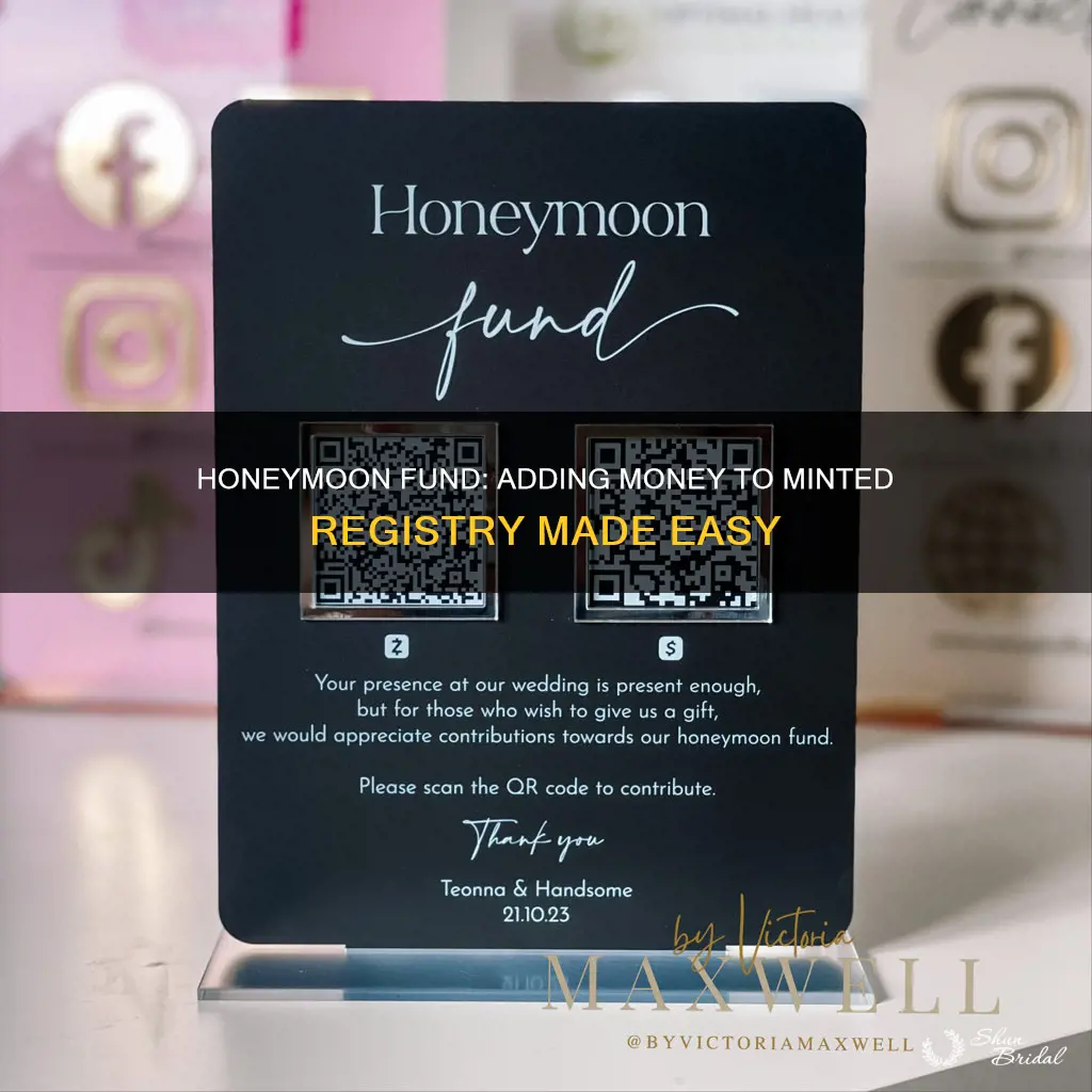 how to add honeymoon fund to minted registry