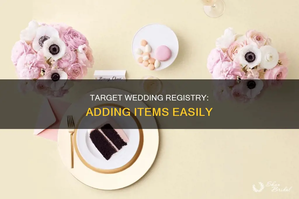 how to add items to target wedding registry