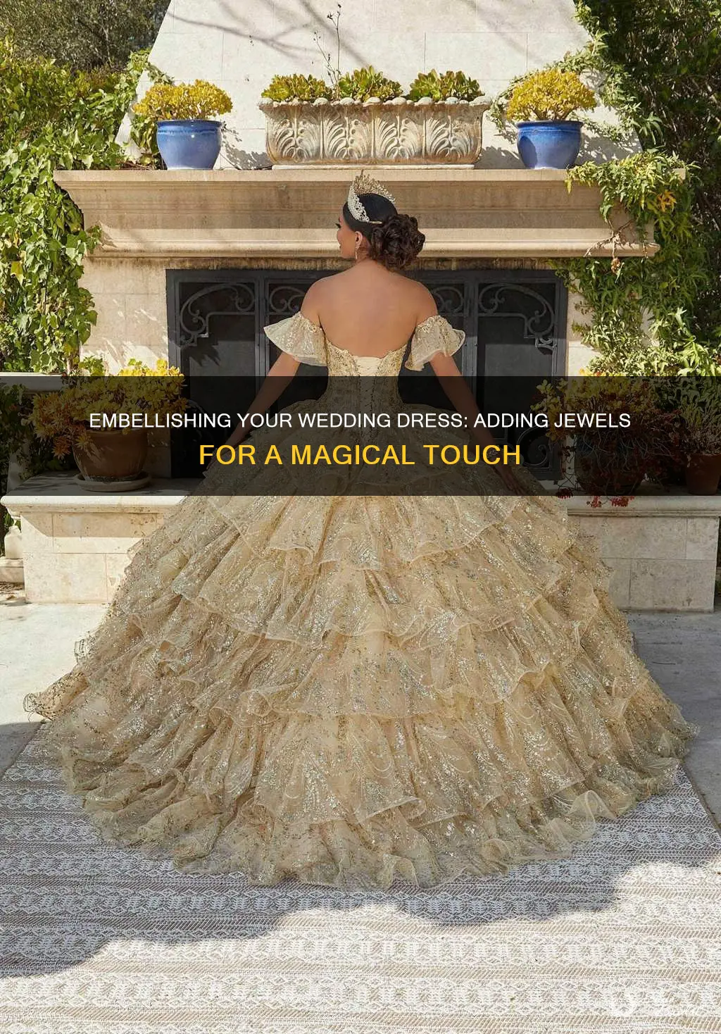 how to add jewels to a wedding dress