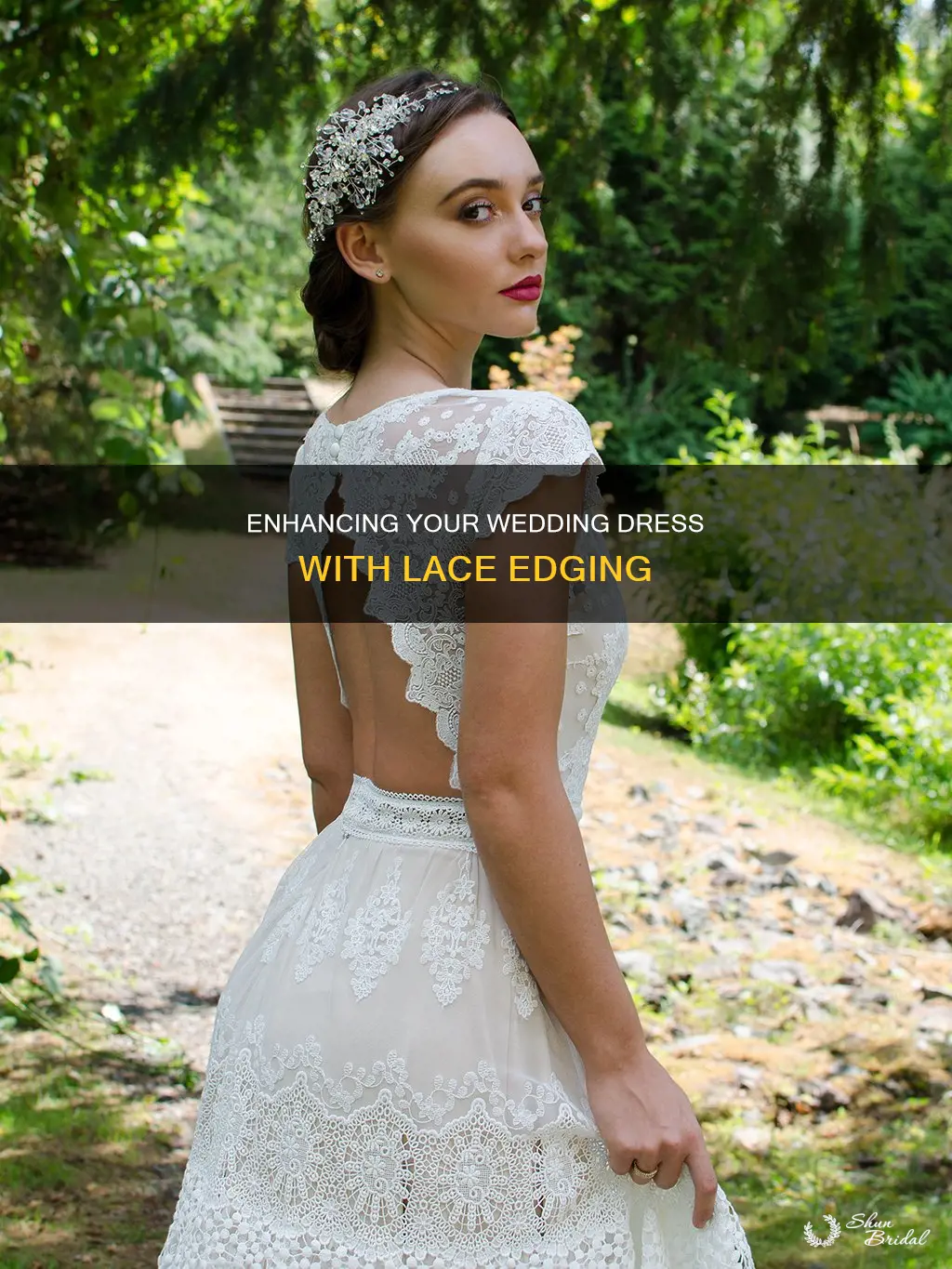 how to add lace to a wedding dress bottom