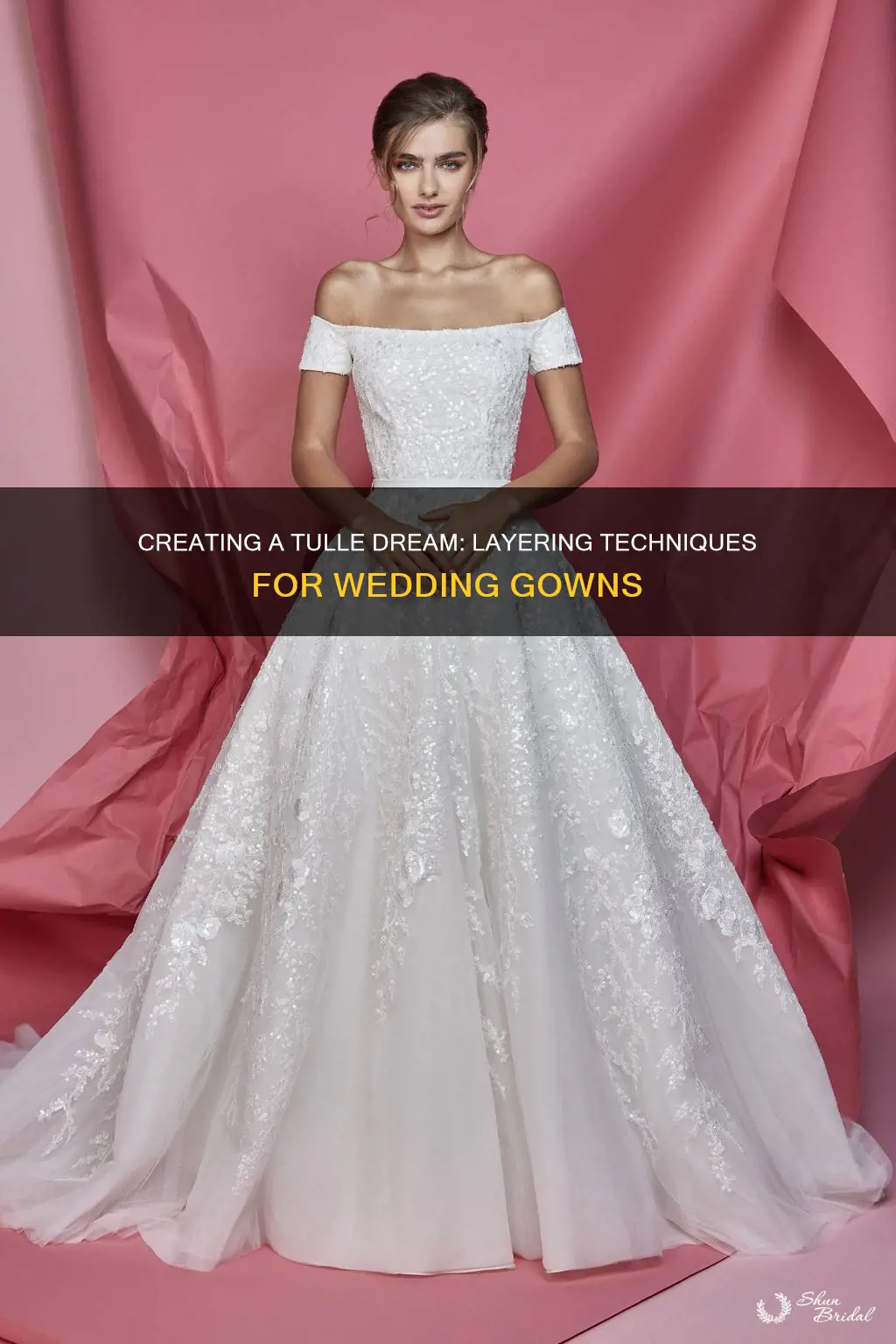 how to add layers of tulle to a wedding dress