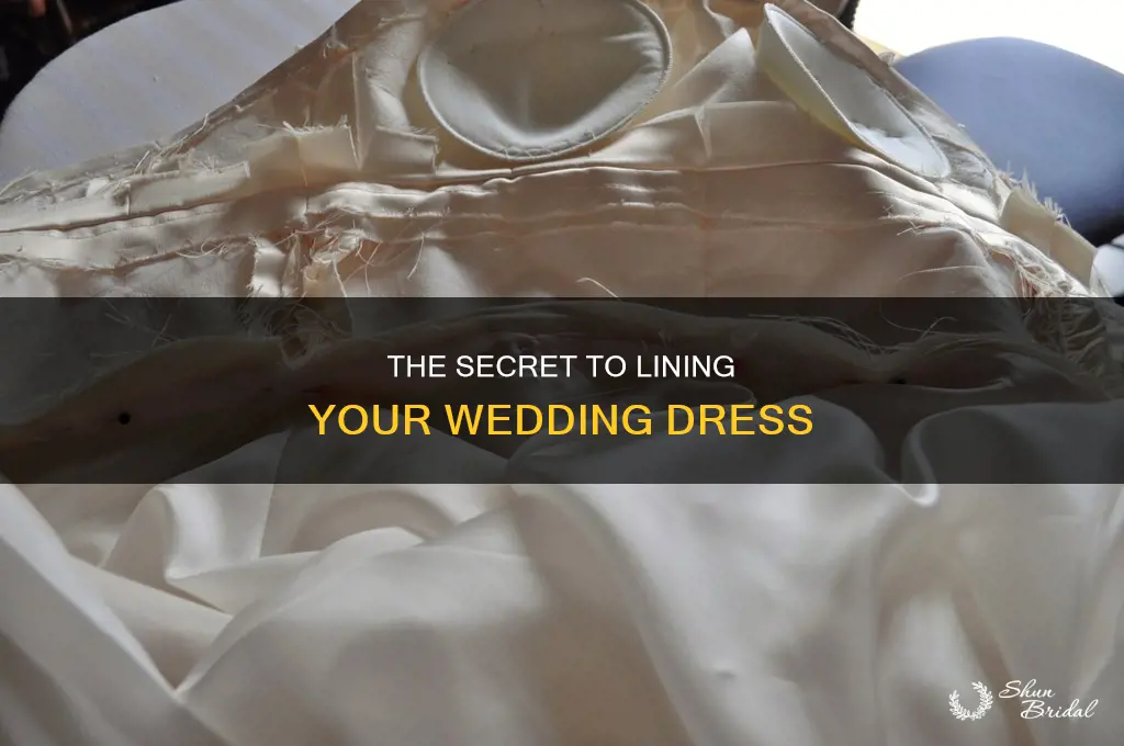 how to add lining to wedding dress