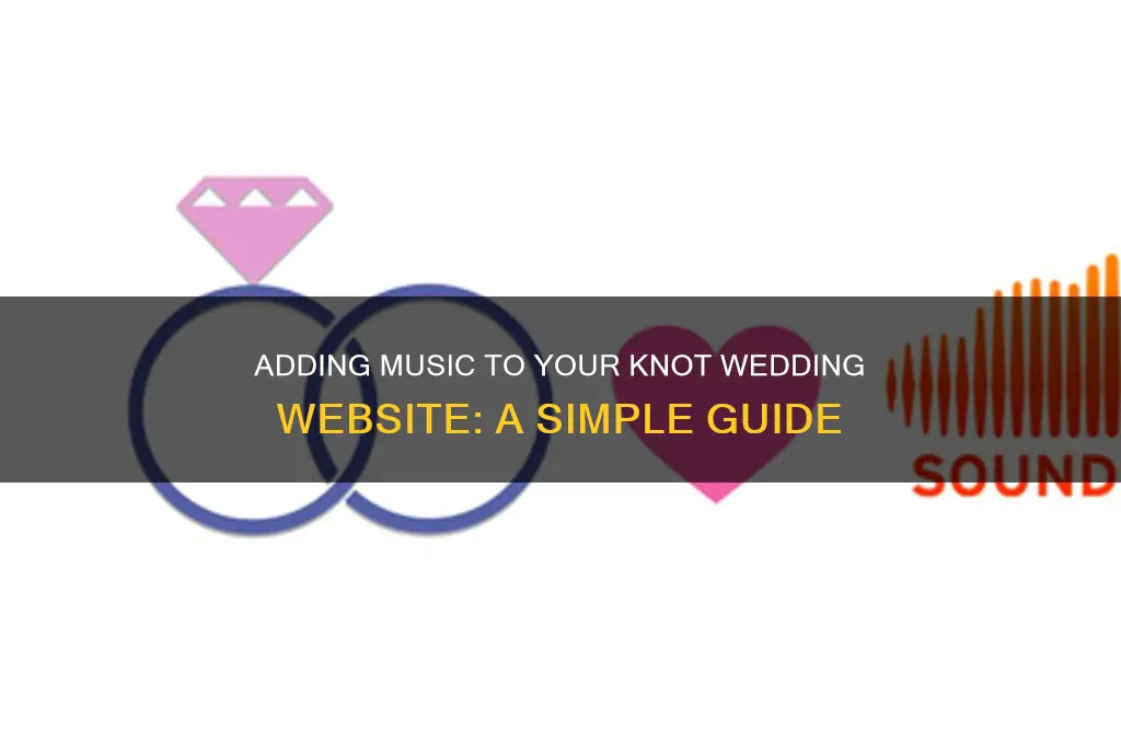how to add music to my knot wedding website