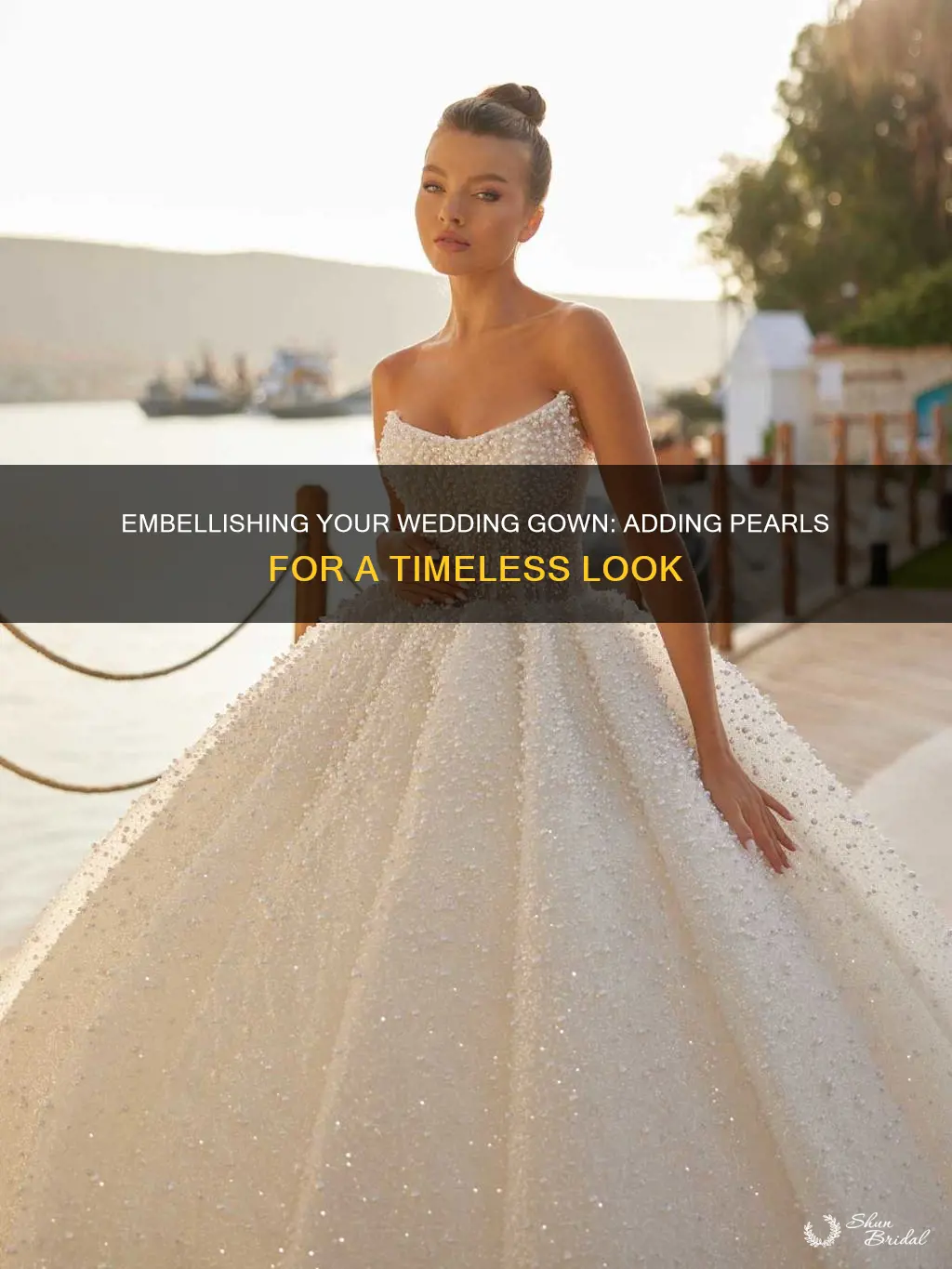 how to add pearls to a wedding dress