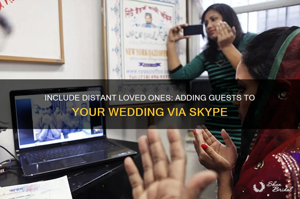 how to add people to wedding via skype or similar
