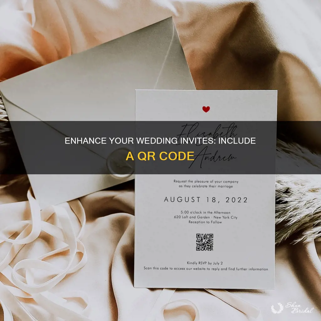 how to add qr code to wedding invitation