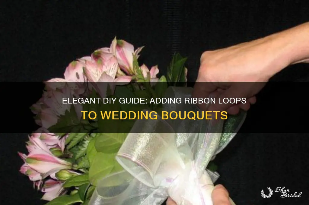 how to add ribbon loops to wedding bouquets