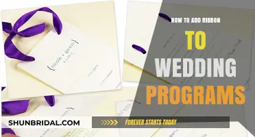 Elegant DIY Guide: Adding Ribbon to Wedding Programs for a Chic Touch