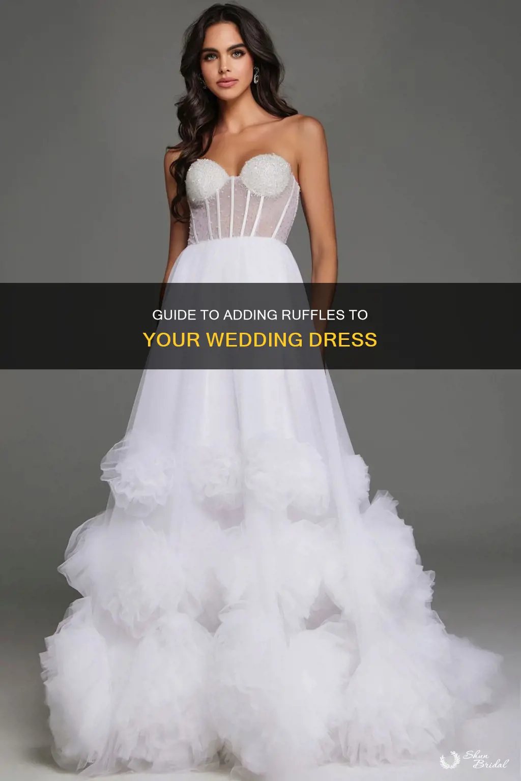 how to add ruffles to wedding dress