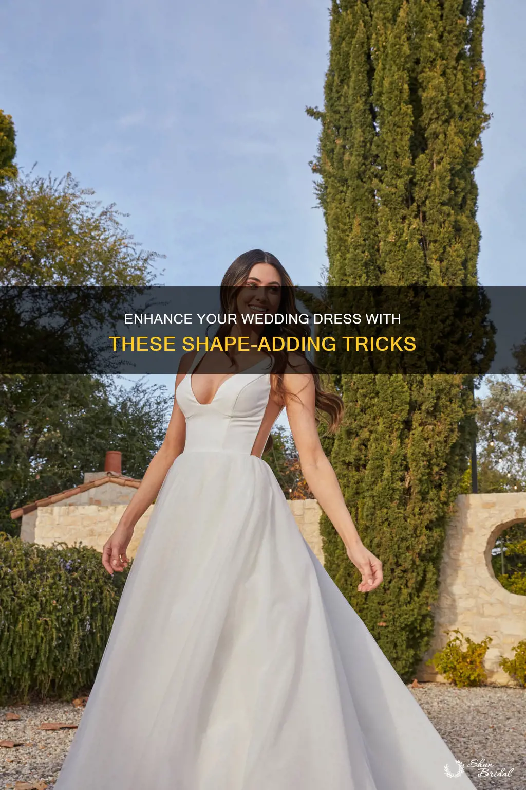 how to add shape to wedding dress