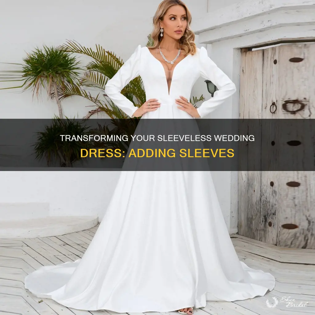 how to add sleeves to a sleeveless wedding dress