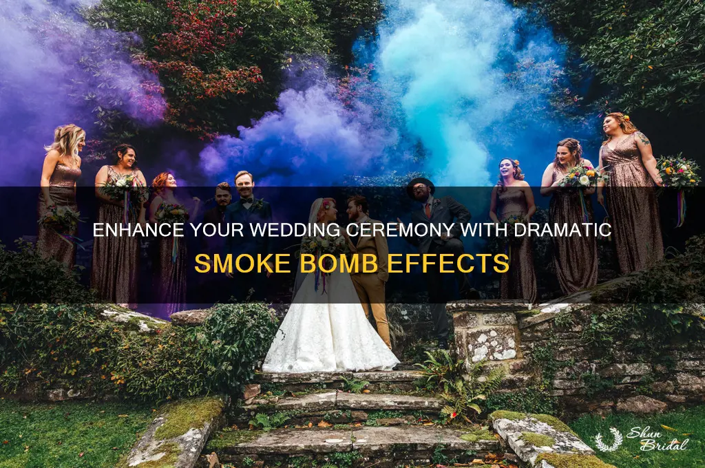 how to add smoke bombs to wedding ceremony