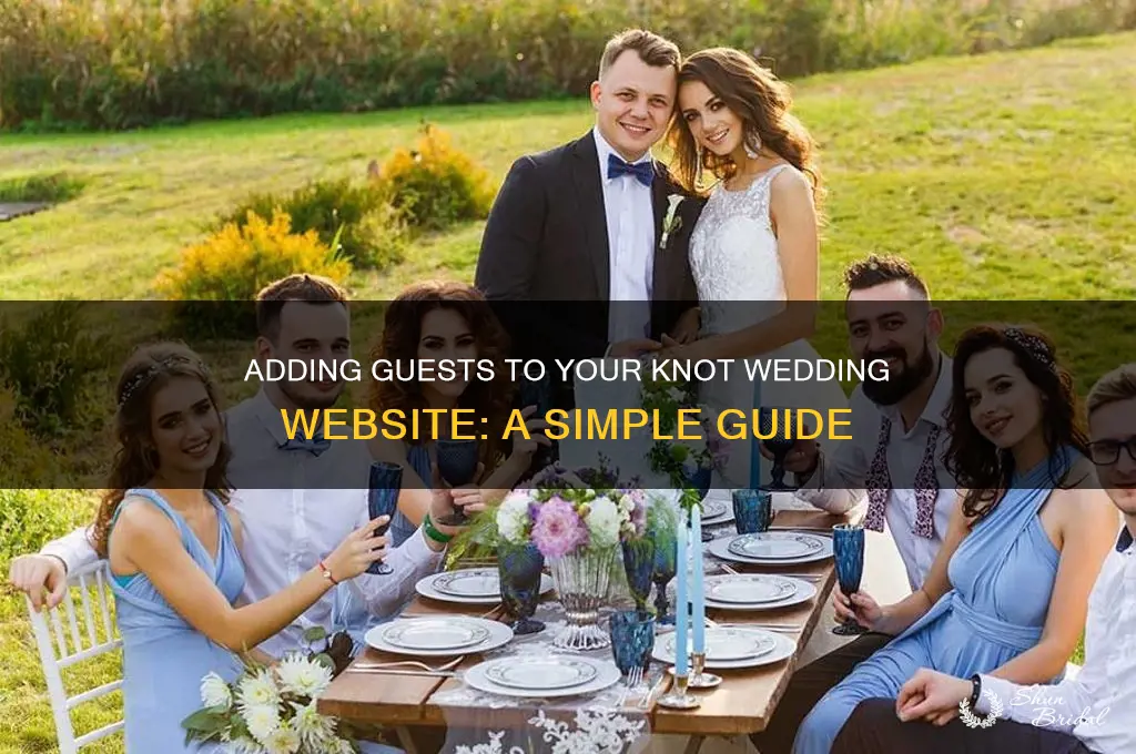 how to add someone to my knot wedding website