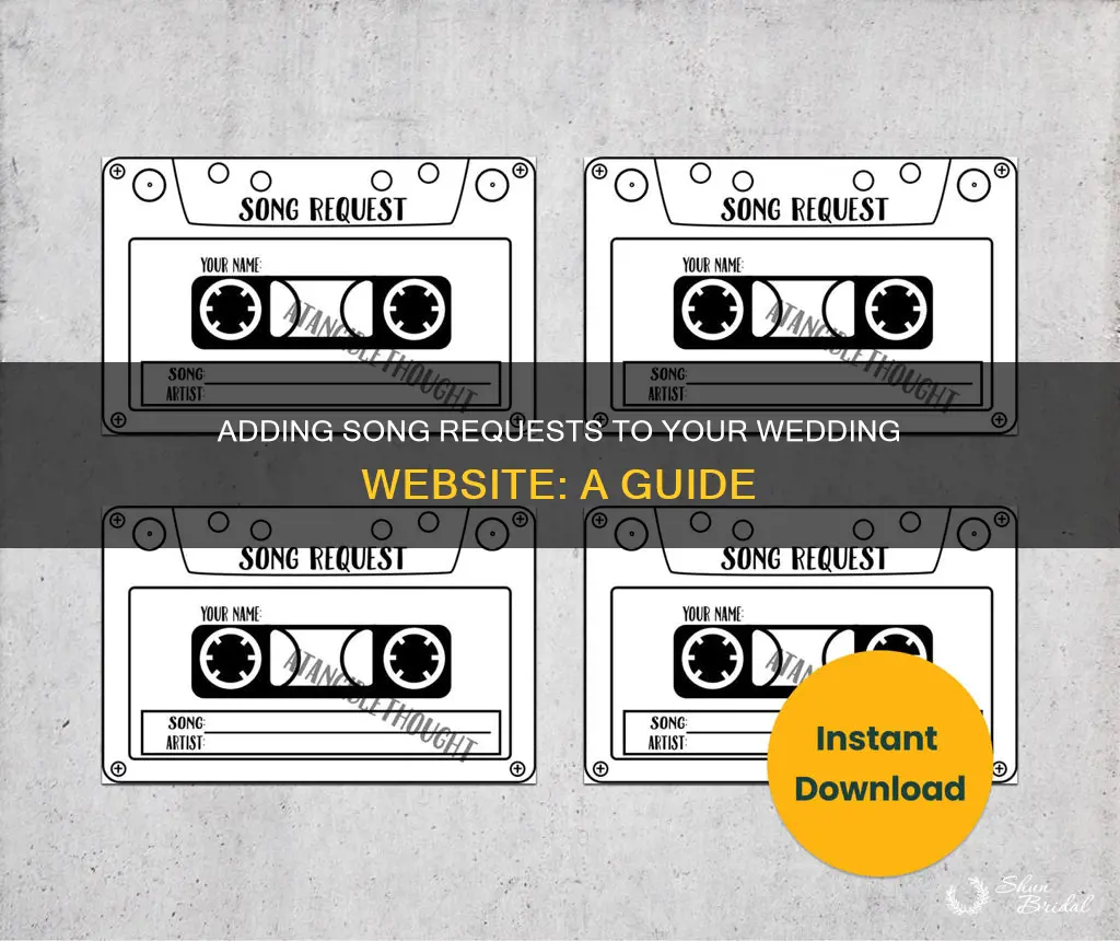 how to add song request to wedding website